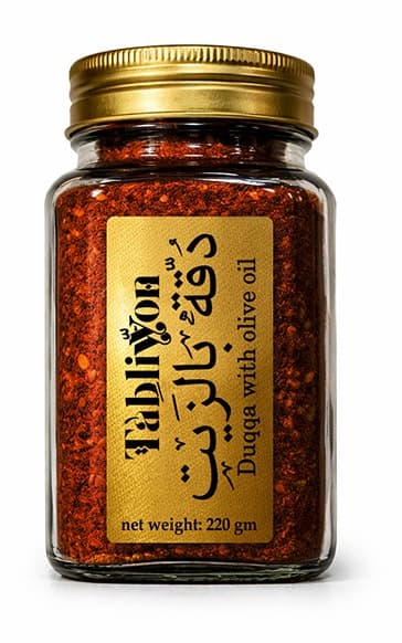دقّة مخلوطة مع زيت زيتون بكر ممتاز